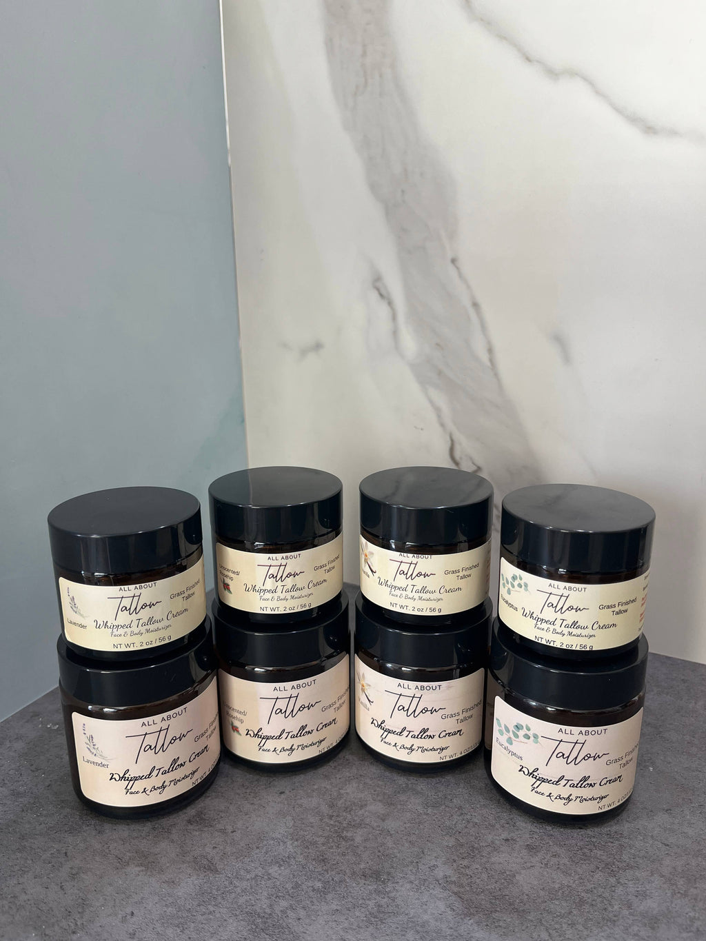 Whipped Tallow Cream - Face & Body Moisturizer: Eucalyptus / 4 oz