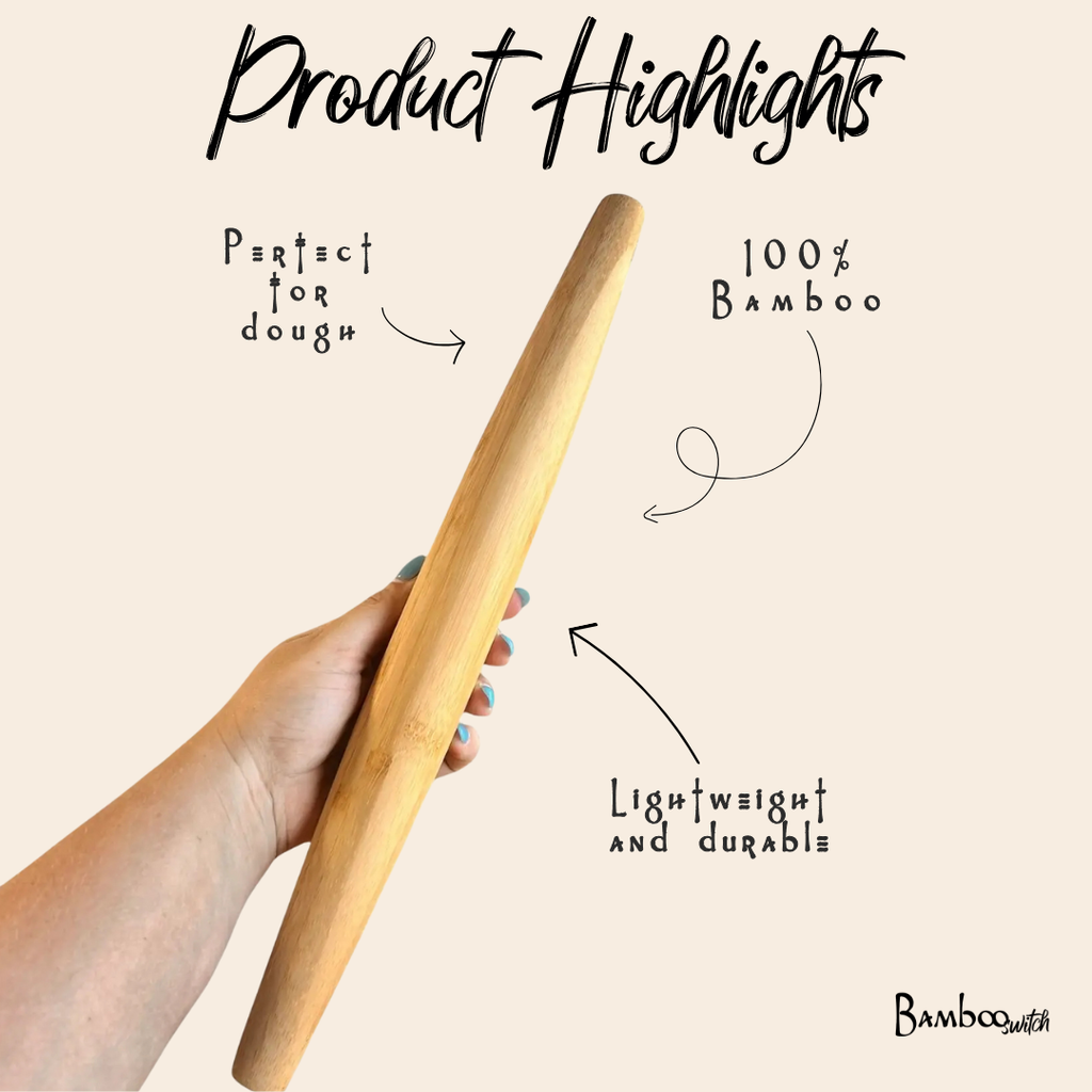 Large Bamboo Rolling Pin | Kitchen Bestseller