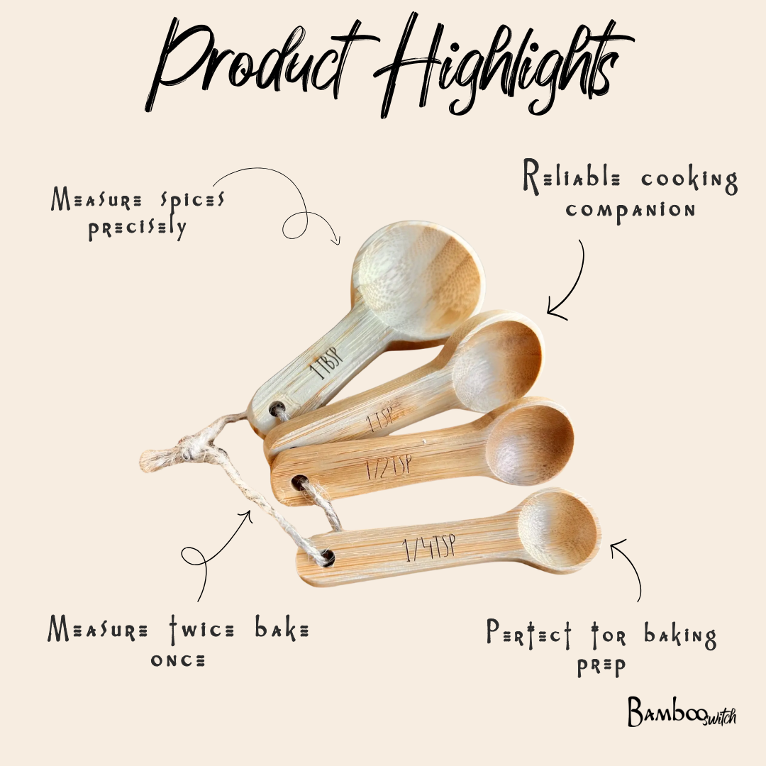 Bamboo Teaspoon Measuring Set | Faire Market Bestseller