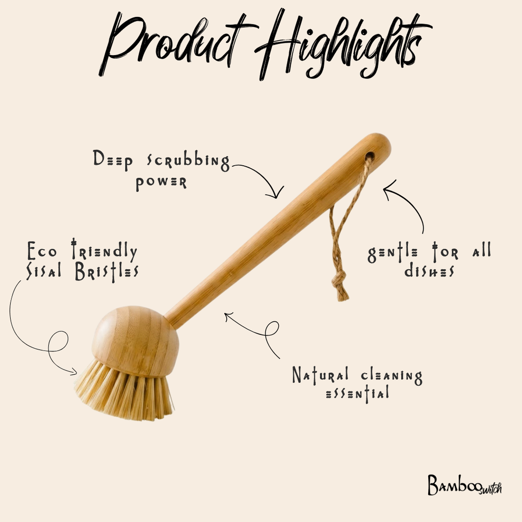 Bamboo Kitchen Dish Scrubber | Summer Bestseller