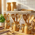 Bamboo Kitchen Utensils Holder | Faire Market Bestseller