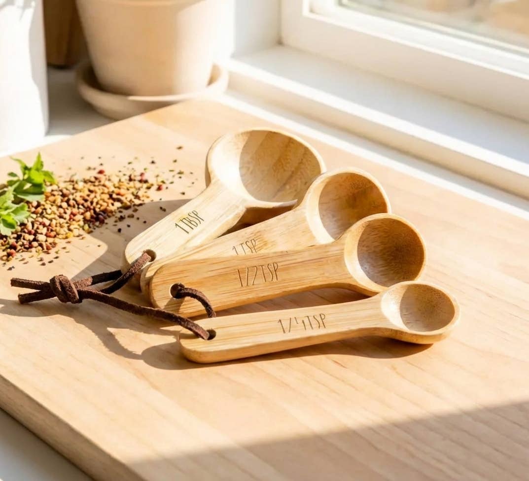 Bamboo Teaspoon Measuring Set | Faire Market Bestseller