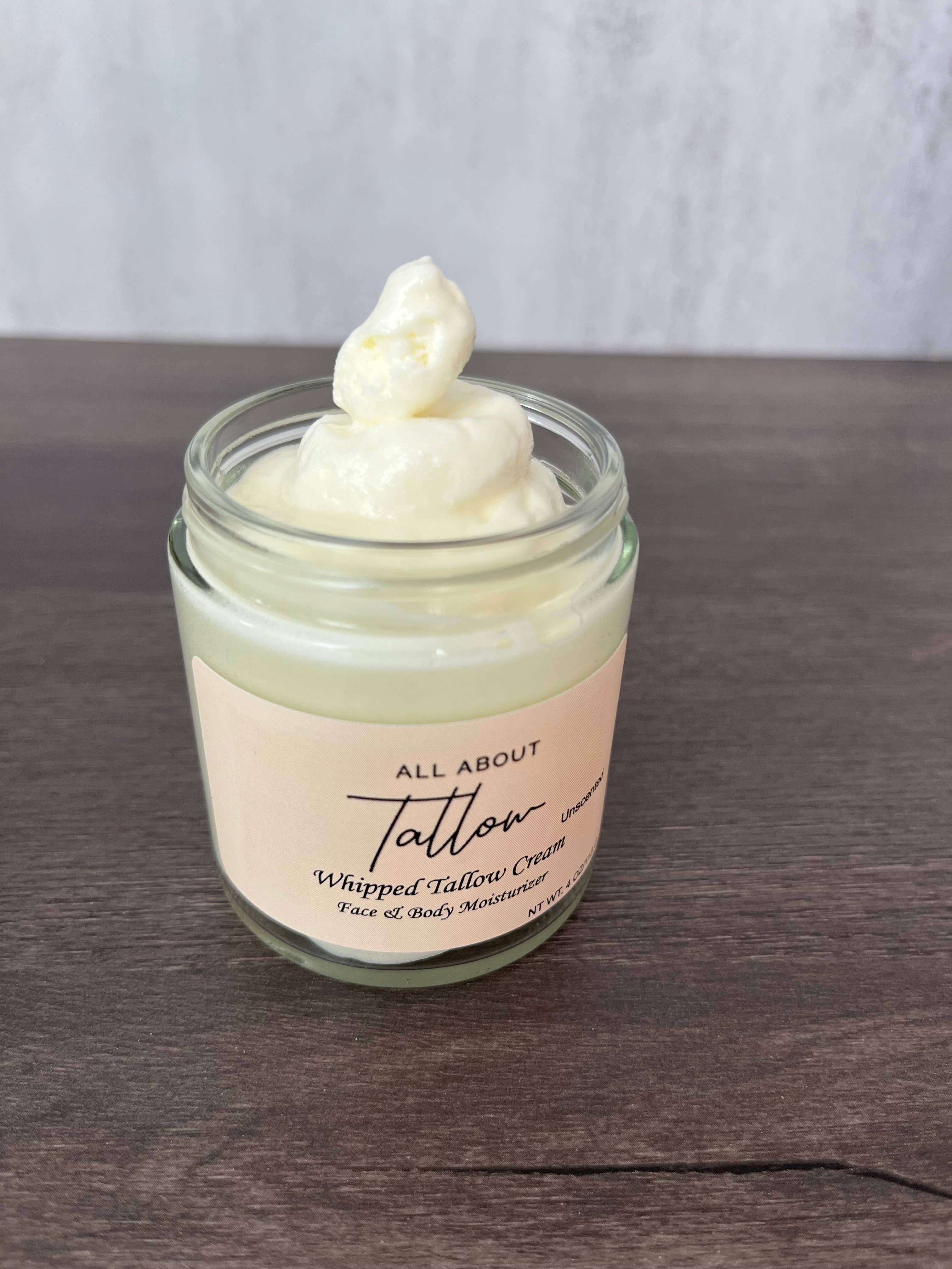 Whipped Tallow Cream - Face & Body Moisturizer: Vanilla / 4 oz