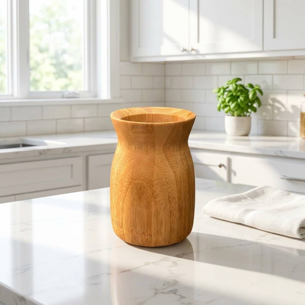 Bamboo Kitchen Utensils Holder | Faire Market Bestseller