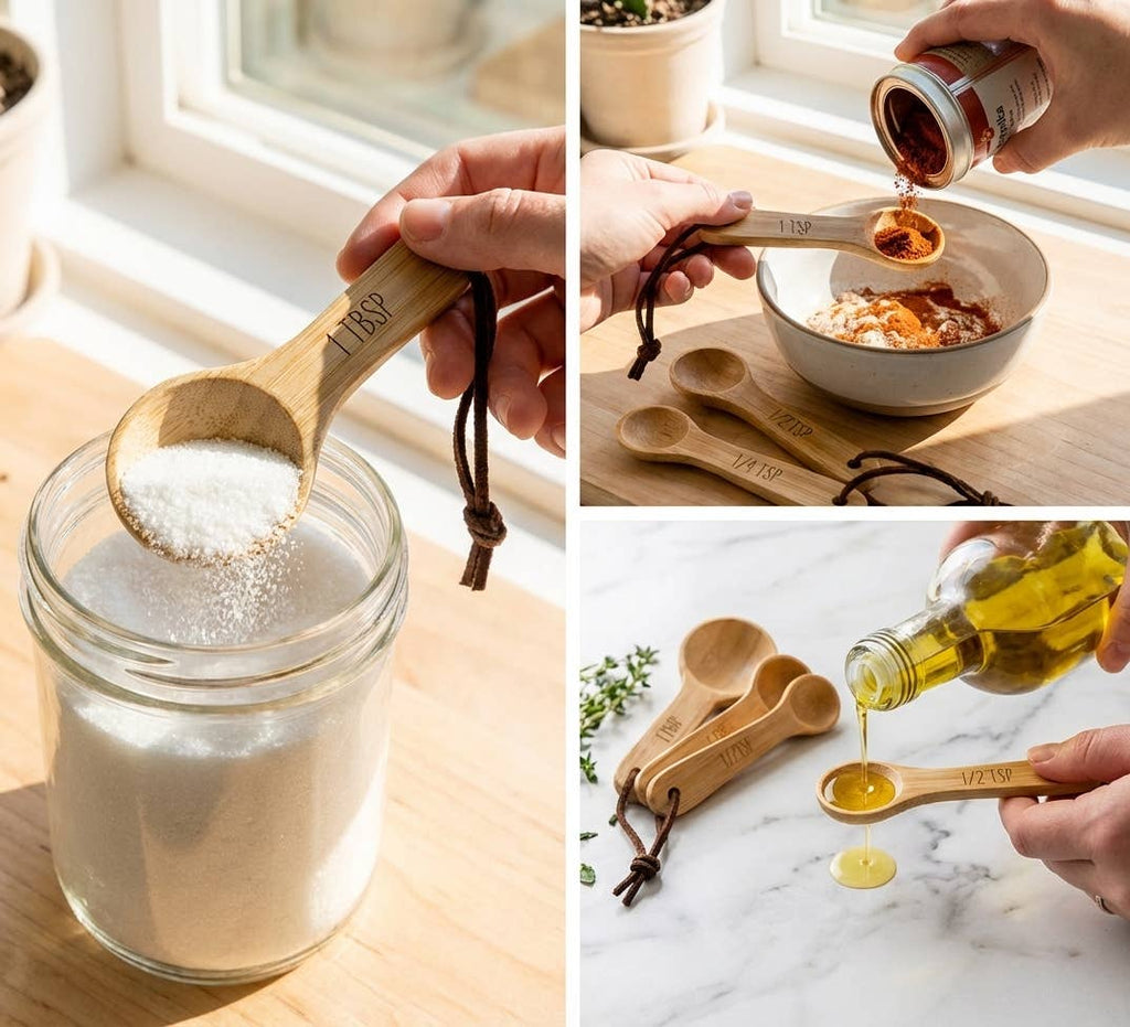 Bamboo Teaspoon Measuring Set | Faire Market Bestseller