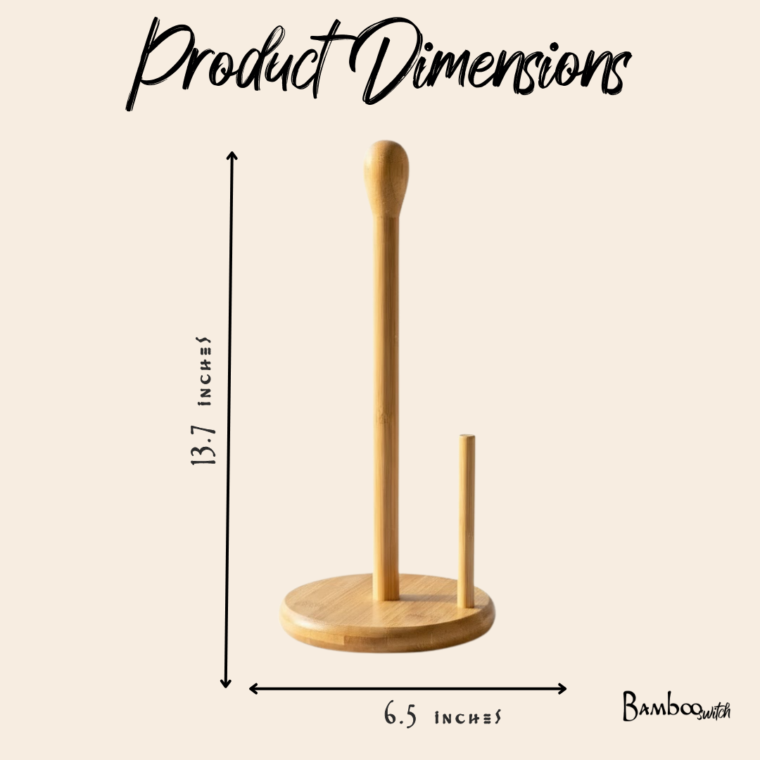 Bamboo Paper Towel Holder